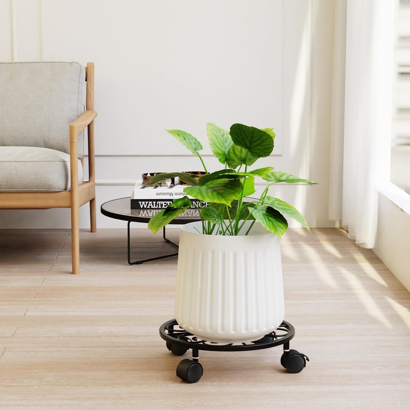 Chinpakden 10.24" Plant Stand with Wheels - 1 Pack Plant