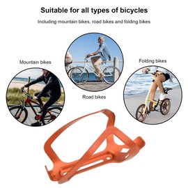 Bike Bottle Holder Aluminum Alloy Universal Bicycle Water Bottle Cup Cages Lightweight Bottle Mount Cage Rack for Cycling Road & Mountain Bikes(orange)