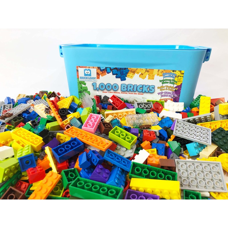 Brick Loot 1,000 Building Blocks Plus 70 Free Pieces –