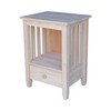 International Concepts Mission Tall End Table, Unfinished