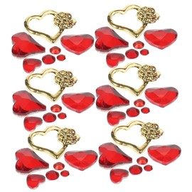 minkissy Elegant Manicure Accessory Rhinestone Nail Charms Gems for Nails Romantic Heart Design