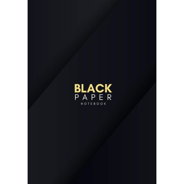 Black Paper Notebook: Black Paper Journal Sober Design | Large