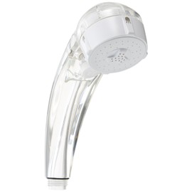 Kakudai 356-720-W Massage Stop Shower for Low Water Pressure, Clear White