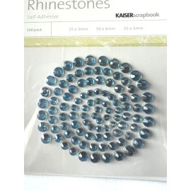 Kaisercraft - Self Adhesive Rhinestones -Pick Color, 100 count - Aqua blue