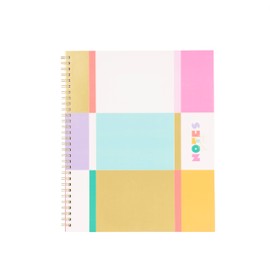 Hilroy Be Nice Notebook, 8.97" x 10.5", 160 Ruled, Perforated Pages/80 Sheetss, 56 GSM 90 Brightness White Paper, Gold Coil, 1 Notebook (590891)