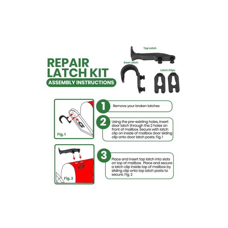 TonGass Mailbox Latch Clips Replacement Compatible with Group Standard Mailboxes,