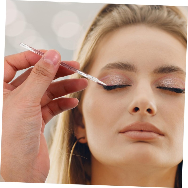 Healvian Disposable Nylon Eyeliner Brush with Ergonomic Handle Fine Soft