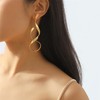 ALRNBY Gold Statement Earrings Spiral Spiral Line Drop Dangle Threader