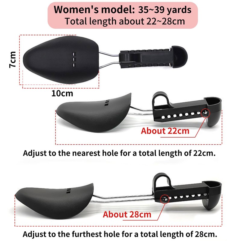 Ulawellor Portable Practical Plastic Shoe Stretcher, Adjustable Shoe Stretcher, Shoe