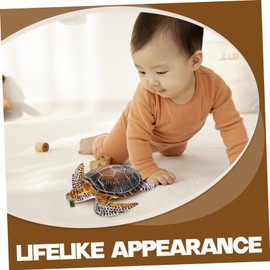 Kisangel Lifelike Turtle Figurine Model Animal Sculpture for Home Garden Decoration Realistic Small Turtle Ornament for Nursery Classroom Use