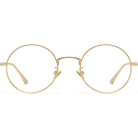 Musivon Round glasses without prescription – costume glasses for men and women, nickel glasses