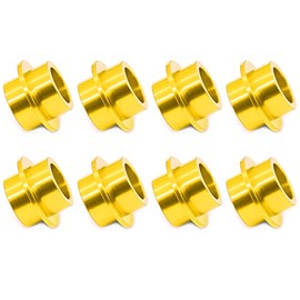 8-Pack Aluminum Self Centering Inline Roller Ice Skate Gasket Bearing Bushing Spacers for 8mm Axles Wheel Center Men Women Outdoor Skating Parts Scooter Quad Wheels Shoes Precision Durable (Golden)