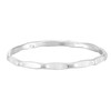 AeraVida Casual Slim Oval Texture Surface Stackable Band Ring |