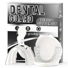 Clear Mouth Guards with Fitting Tray for Women & Men, Large Size, 4 Pack with 1 Storage Case