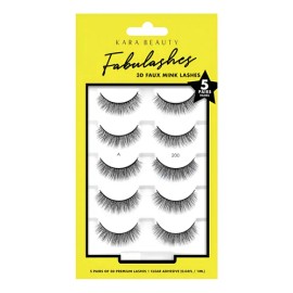 Kara Beauty Fabulashes Ka5200 - Paquete Múltiple De 5 Pares