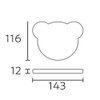 TAK JTN-0132 Bowl Cover, Clear, Kids Dish, Bowl Cover, Bear