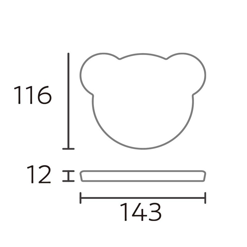 TAK JTN-0132 Bowl Cover, Clear, Kids Dish, Bowl Cover, Bear