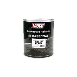 LAUCO Black 1K Basecoat Automotive Paint – Factory Color Match Ebony – 1 Quart – Spray Gun Ready – Deep Black Finish – Mixing Ratio 1:1 – Auto Body Refinish [87287-Quart]