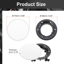 MECCANIXITY Ceiling in-Wall Speaker Grille Cover and Base, 6.9 Inch White Round Metal Recessed Drop Ceiling Speakers Magnetic Dust Covers Accessory for Surround Sound Systems