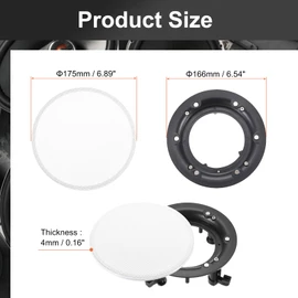 MECCANIXITY Ceiling in-Wall Speaker Grille Cover and Base, 6.9 Inch White Round Metal Recessed Drop Ceiling Speakers Magnetic Dust Covers Accessory for Surround Sound Systems