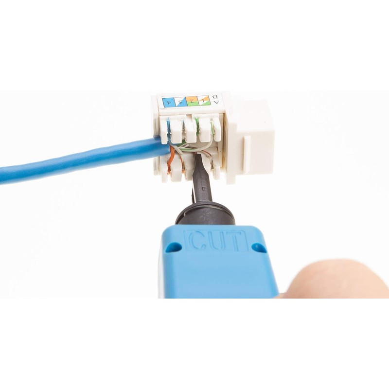 Cat5e Keystone Ethernet Wall Jack Punch Down UTP 45-Degree (Easier