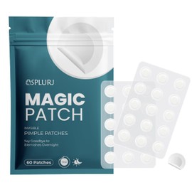 SPLURJ MAGIC PATCH - Pimple Patches - Invisible Fast-Acting Acne Spot Treatment for Face & Body - Skin Care Patch for Treating Pimples, Blackheads & Zits - Vegan Hydrocolloid - 60 Pore Patches
