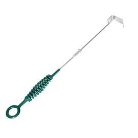 18" Green BBQ Ash Tool for Big Green Egg Ash Rake Ash Cleaner for BGE Kamado Accessories Long Handle Cleaner with Scraper Stainless Steel Charcoal Pellet Grills Wood Burning Stove
