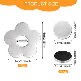 Outdoor Tablecloth, Weighted Tablecloth Weights, Outdoor, 4 Pieces Tablecloth Weights Made of Stainless Steel, Magnetic Tablecloth Weight, Tablecloth Weight for Curtain, Outdoor, Garden (Plum Bosom)