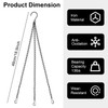 EASYKEENECOM 6 Pack Hanging Basket Chains 3 Point 15 Inch