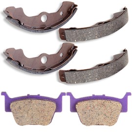 OCPTY Motorcycle Brake Pads Brake Shoes Kit Fits 2003 2004 2005 for Honda Rincon 650 Front and Rear