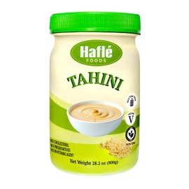 Hafle Tahini Paste for Hummas 28.2oz (800g) – Jordanian Sesame Seed Paste, Ideal for Hummus, Baba Ganoush, Sauces & Dressings – Non-GMO, Vegan, Gluten-Free, No Preservatives