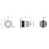 Metzler - Pressure Switch 22mm - LED Ring Lighting Blue