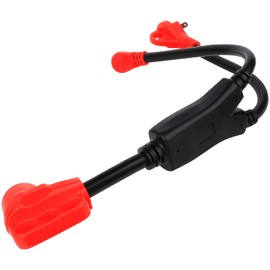 SCITOO RV Y-Split Power Cord Adapter, 50 amp Female to (1) 30 amp - (1) 15 amp Male RV Adapter, Heavy Duty RV Electrical Cord Cable Adapter, ETL/CETL Listed