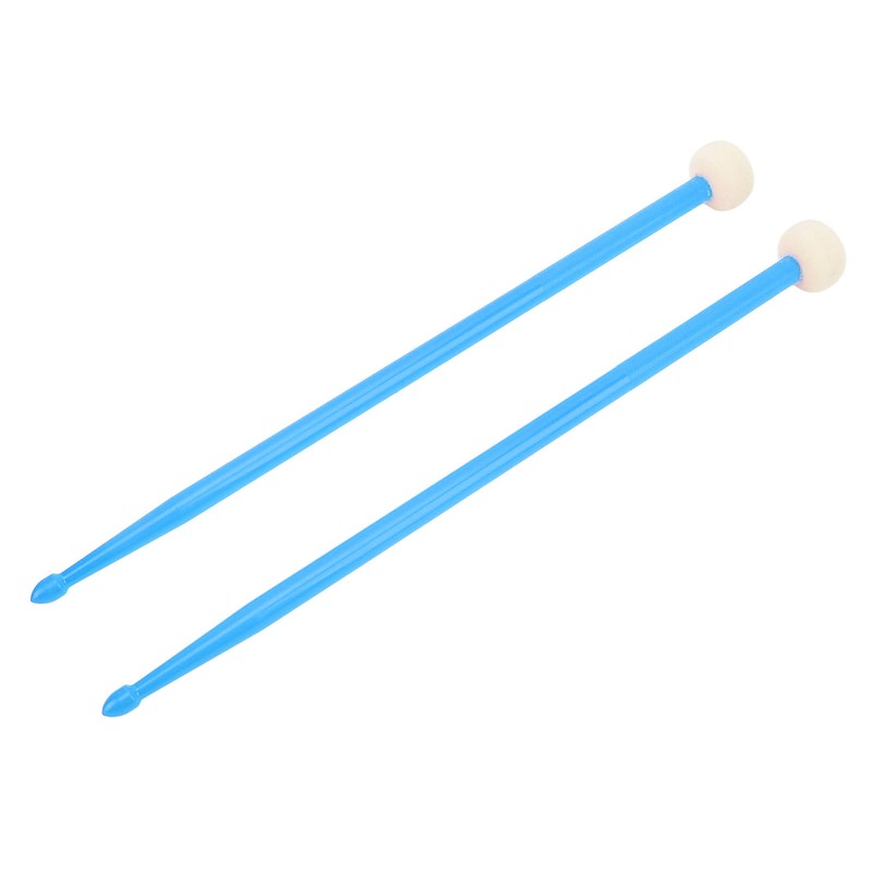 2Pcs Drum Mallet Felt Head Nylon Handle Double Headed Instrument