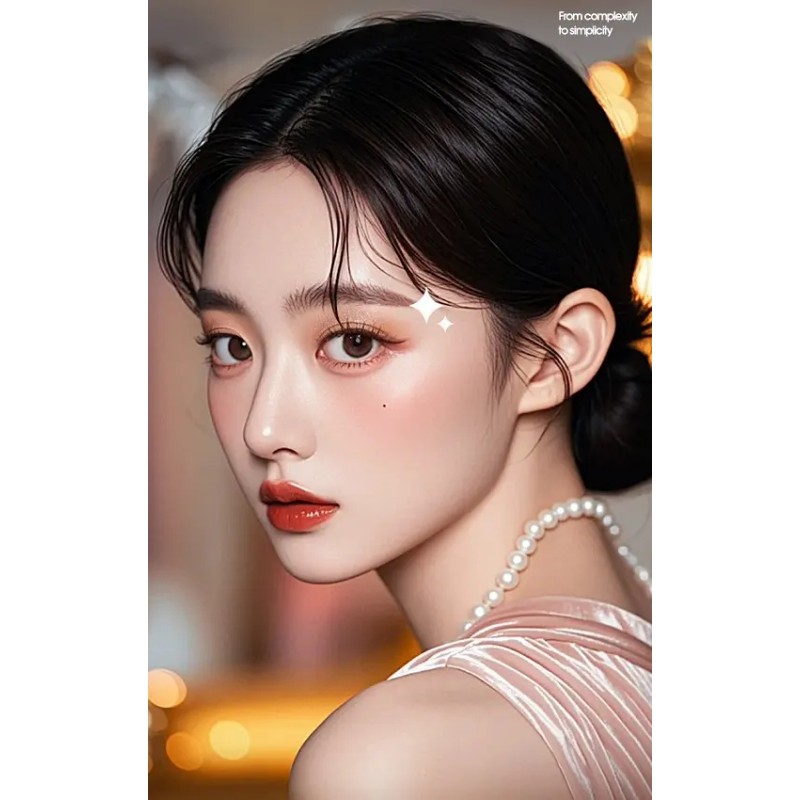 Doble Lápiz Sombras Portátil: Perla Con Brillo Fino