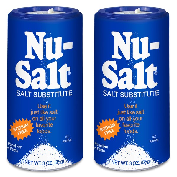 NU Salt Sodium-Free Salt Substitute (2 Pack) Contains Potassium Chloride,