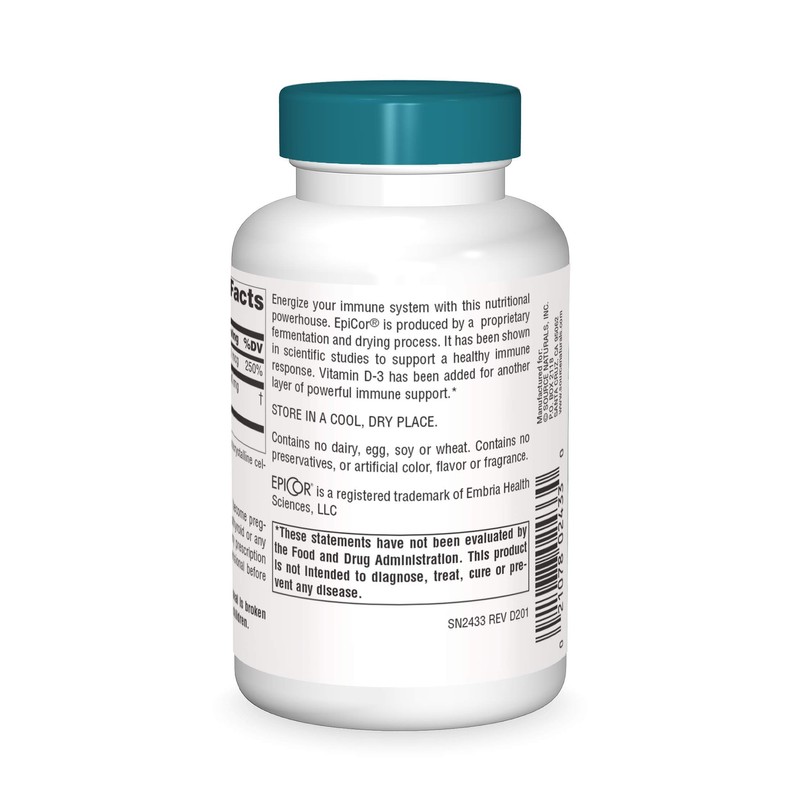 Source Naturals Wellness EpiCor with Vitamin D-3 for Heightened Immune