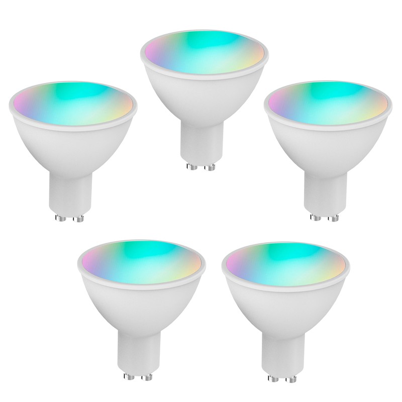 WiFi Smart Bulb RGB+W+C LED Bulb 5W GU10 Dimmable Light