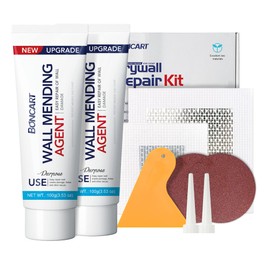 BONCART Spackle Wall Repair Kit, Drywall Repair Patch Kit,Wall Mending Agent Putty,Wall Repair Paste Plaster for Wall Crack/Nail Hole,Wall Repair Patch Kit with Scraper/Sandpaper
