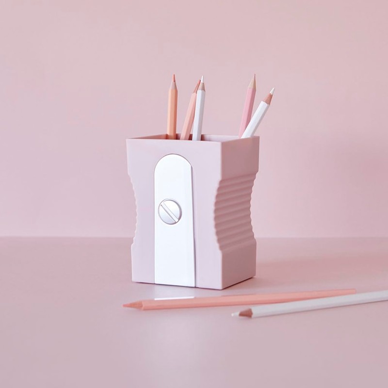balvi Original Sharpener Pencil Case for Pencil Sharpener Light Pink