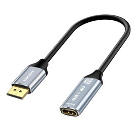 TEKERA Displayport to HDMI Adapter (4K 60Hz) Unidirection Display Port to hdmi Adapter Male to Female, Non-bidirectional DP Output to HDMI Input Converter (4K@60Hz, 1 Pack)
