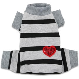 Dog Pajamas Small Dog PJs for Small Dogs Soft Stretchable Puppy Cat Striped Pajama Medium Size Pet Jumpsuit Shirt