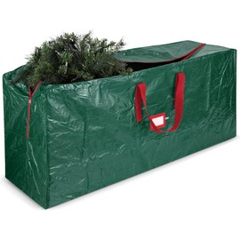 XOLY Christmas Tree Storage Bag - Fits 9 ft. Tall Christmas Trees - Durable Reinforced Carry Handles, Dual Zippered Storage Sack