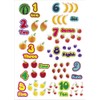 Kids Learning Fruits & Numbers Artwork Room Decor Wall Sticker Decal15 W X 23" H (1 Piece) (W-0015)