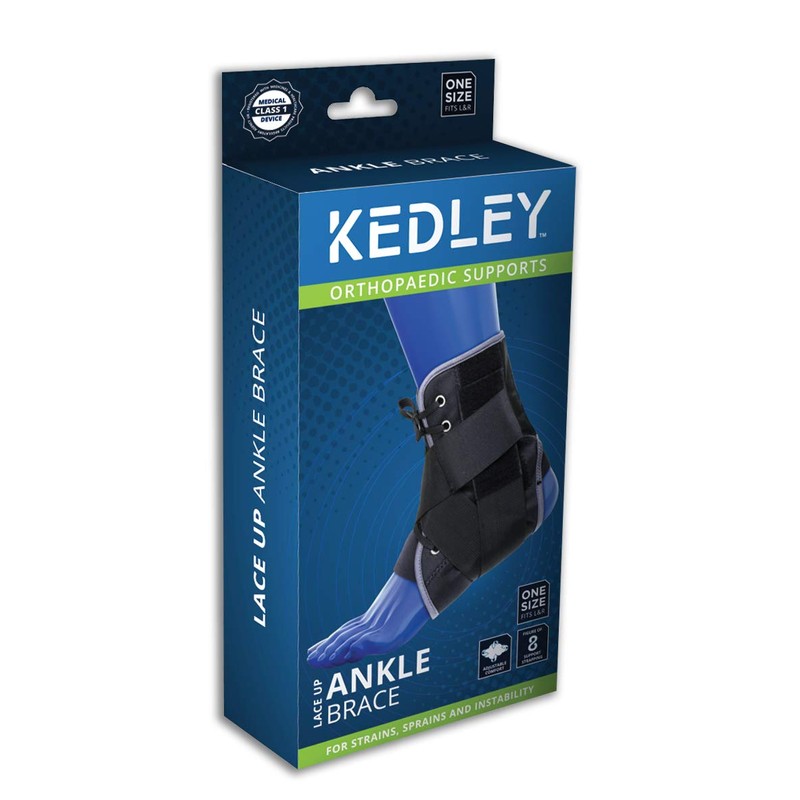 KEDLEY Lace Up Ankle Support Brace | Medical Grade Firm