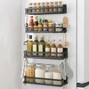 Magnetic Fridge Shelf Set, 4 Pieces with 8 Hooks -