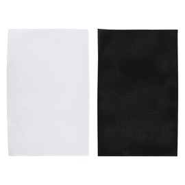 VOANZO 6 Pieces 11K White and Black Cross Stitch Fabric 30x45cm Aida Cotton Embroidery Cloth Aida Cotton for Sewing Crafts