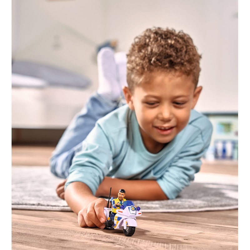 Simba 109251092 Fireman Sam Police Motorcycle with Malcolm Figure &