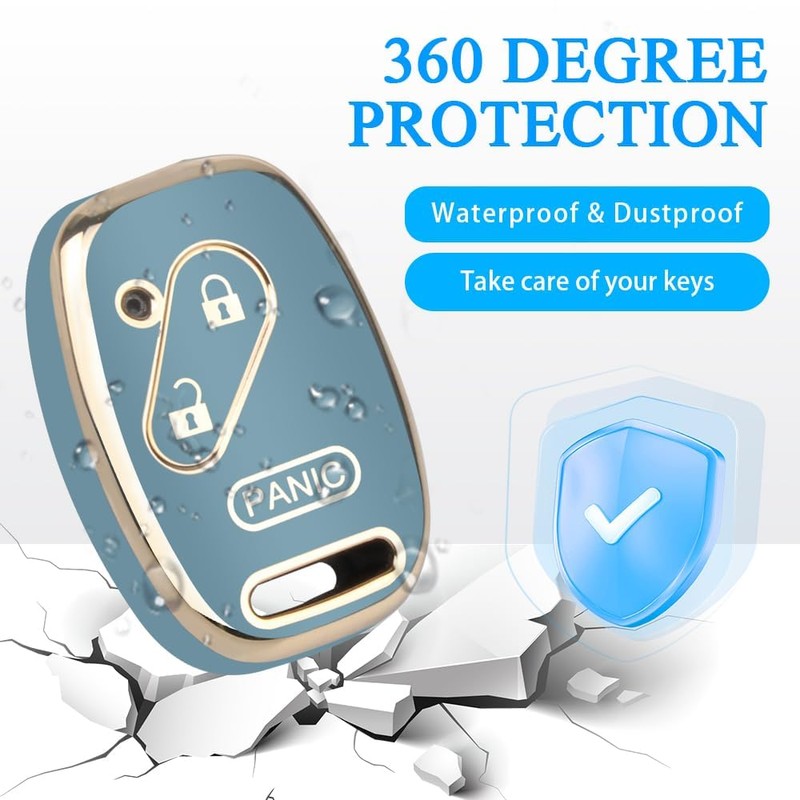 MILD EAST for Honda Key Fob Cover with Keychain, Car