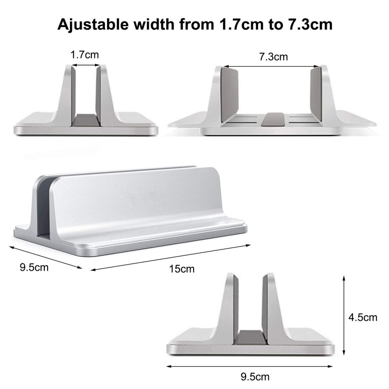 Oranlife Vertical Laptop Stand Holder, Vertical Desktop Holder with Adjustable